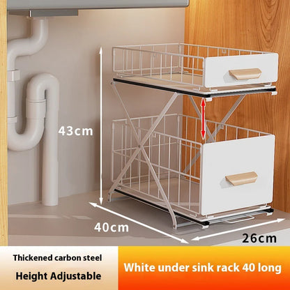 Installation-free Kitchen Sink Seasoning Multi-functional Storage Rack