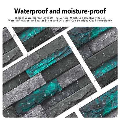 Modern Green Marble Stone Tile Peel And Stick Wallpaper Removable Self-Adhesive Wall Sticker Wallpaper PVC Home Decoration